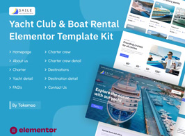 Saile | Yacht Club & Boat Rental Elementor Template Kit