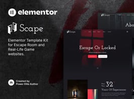 Scape – Real-Life Escape Room Game Elementor Template Kit
