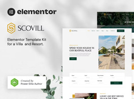 Scovill – Luxury Villa & Resort Elementor Template Kit