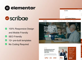 Scribae – Notary & Legal Service Elementor Template Kit