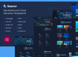 Seavor | Sea Adventure & Travel Elementor Template Kit