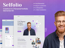 Selfolio – Creative CV Elementor Template Kit