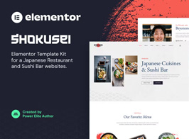 Shokusei – Japanese Restaurant & Sushi Bar Elementor Template Kit