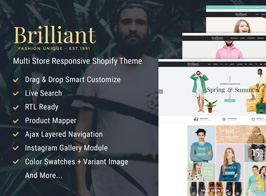 Brilliant – Multi Store Responsive Shopify Theme