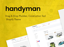 Handyman Plumber, Construction Tools Shopify Theme