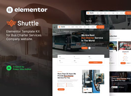Shuttle – Bus Charter Service & Transport Company Elementor Template Kit