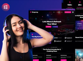 Singsong – Karaoke Rooms & Dj Clubbing Elementor Template Kit