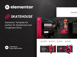 Skatehouse – Skateboard & Extreme Sport Shop Elementor Template Kit