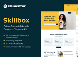 Skillbox – Online Course & Education Elementor Template Kit