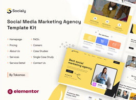 Socialy | Social Media Marketing Agency Elementor Template Kit