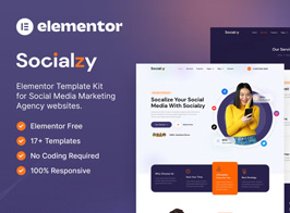 Socialzy – Social Media Marketing Agency Elementor Template Kit