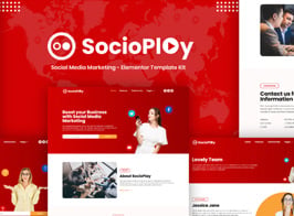 Socioplay – Social Media Marketing Elementor Template Kit