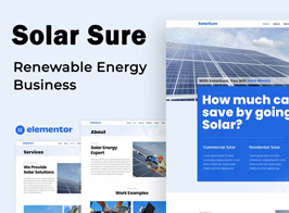 Solar Sure – Renewable Energy Business – Elementor Template Kit