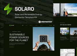 Solaro – Solar & Renewable Energy Elementor Template Kit