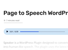 Speaker – Page to Speech Plugin for WordPress