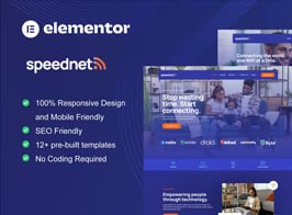 SpeedNet – Broadband & Internet Service Provider Elementor Template Kit