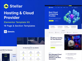 Stellar – Hosting & Cloud Provider WordPress Elementor Template Kit