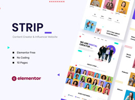 Strip – Content Creator & Influencer Elementor Template Kit