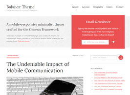 Studiopress Balance Child Theme