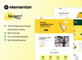 Swegerr – Juice & Fresh Drink Elementor Template Kit