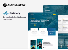 Swimery – Swimming School & Course Elementor Template Kit