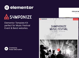 Symphonize – Music Festival Event & Band Elementor Template Kit