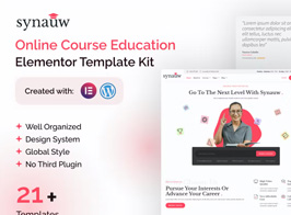Synauw Online Course Education Elementor Template Kit