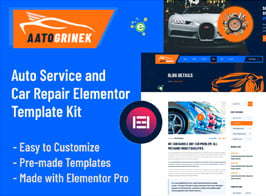 Aatogrinek – Auto Service & Car Repair Elementor Template Kit
