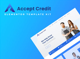 Accept Credit – Financial Services Elementor Template kit