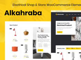 Alkahraba – Electrical Shop & WooCommerce Store Elementor Template Kit