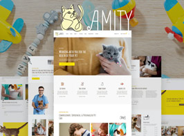 Amity – Animal Hospital & Veterinarian Template Kit