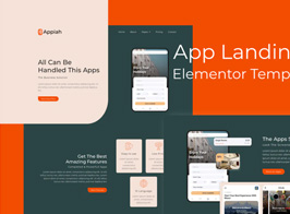 Appiah – App Landing Page Elementor Template Kit