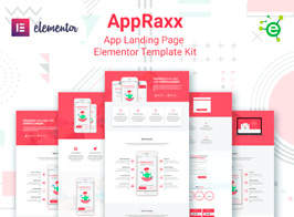 AppRaxx – App Landing Page Elementor Template Kit