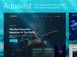 Aquavist – Fish Aquarium & Aquascape Elementor Template Kit