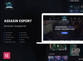 Assasin | eSport Elementor Template Kit