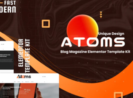 Atoms – Blog & Magazine Elementor Template Kit