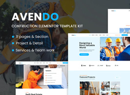 Avendo – Construction Elementor Template Kit