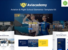 Aviacademy – Aviation & Flight School Elementor Template Kit