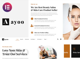 Ayoo – Beauty Salon Services Elementor Template Kits