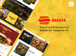 Barata – Fast Food & Burger Elementor Template Kit