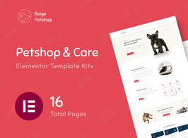 Beige – Pet Shop Woocommerce Elementor Template Kits