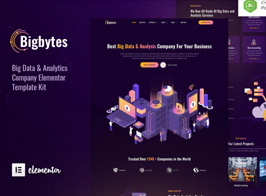Bigbytes – Big Data & Analytics Company Elementor Template Kit