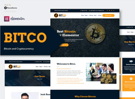 Bitco – Bitcoin & Cryptocurrency Elementor Template Kit