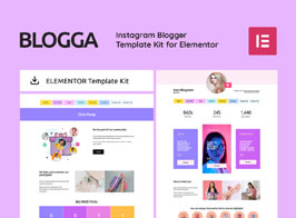 BLOGGA – Instagram Blogger Elementor Template Kit