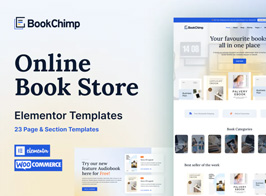 BookChimp – Online Book Store Website Elementor Template Kit