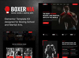 Boxernia – Boxing School & Martial Arts Elementor Template Kit