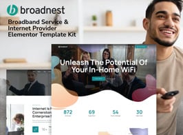Broadnest – Broadband Service & Internet Provider Template Kit