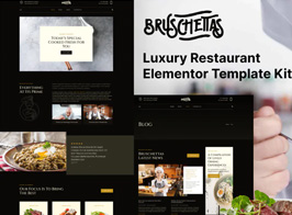 Bruschettas – Luxury Restaurant Elementor Template Kit