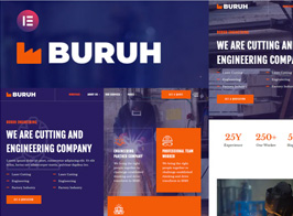 Buruh – Laser Cutting & Engineering Company Elementor Template Kit