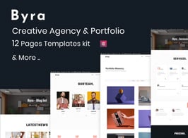 Byra – Creative Agency & Modern Portfolio Elementor Template Kit